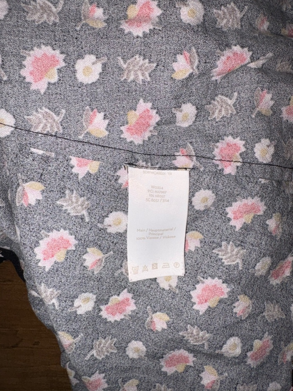 Boden Luna Floral Dress Black Red 3/4 Sleeve Empire Waist A-Line Size 10R - Picture 6 of 6